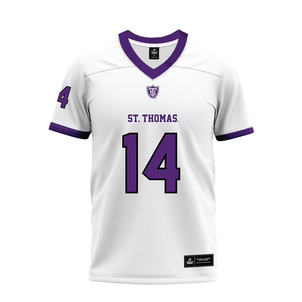 UST - NCAA Football : Javhi Blomquist - White Premium Football Jersey-0
