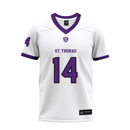 UST - NCAA Football : Javhi Blomquist - White Premium Football Jersey-0