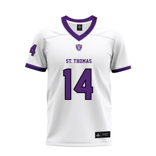 UST - NCAA Football : Javhi Blomquist - White Premium Football Jersey-0