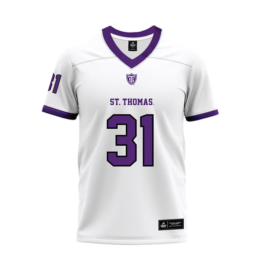 UST - NCAA Football : Caden Nelson - White Premium Football Jersey-0