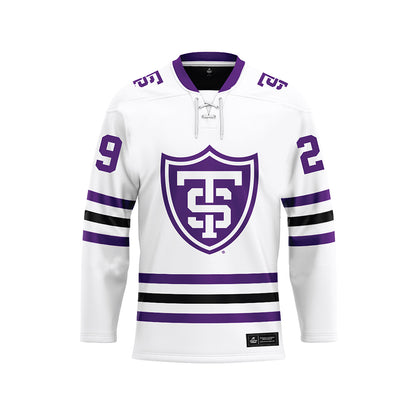 UST - NCAA Men's Ice Hockey : Nathan Pilling - White Hockey Jersey-0