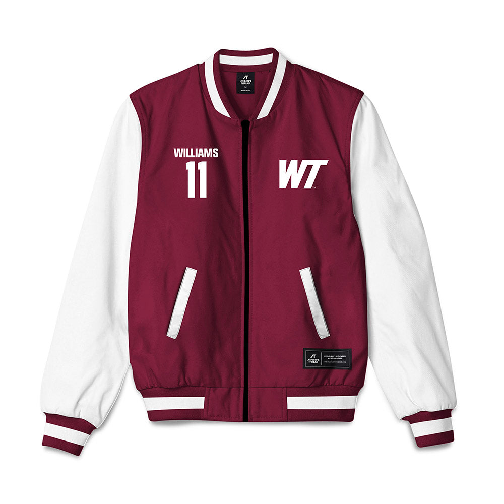WTAMU - NCAA Men's Basketball : Fontaine Williams - Bomber Jacket-0