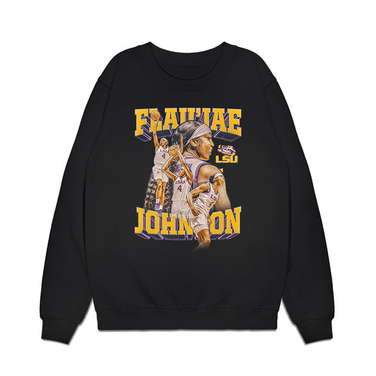 LSU - NCAA Women's Basketball : Flaujae Johnson - Collage Premium Crewneck Sweatshirt-0