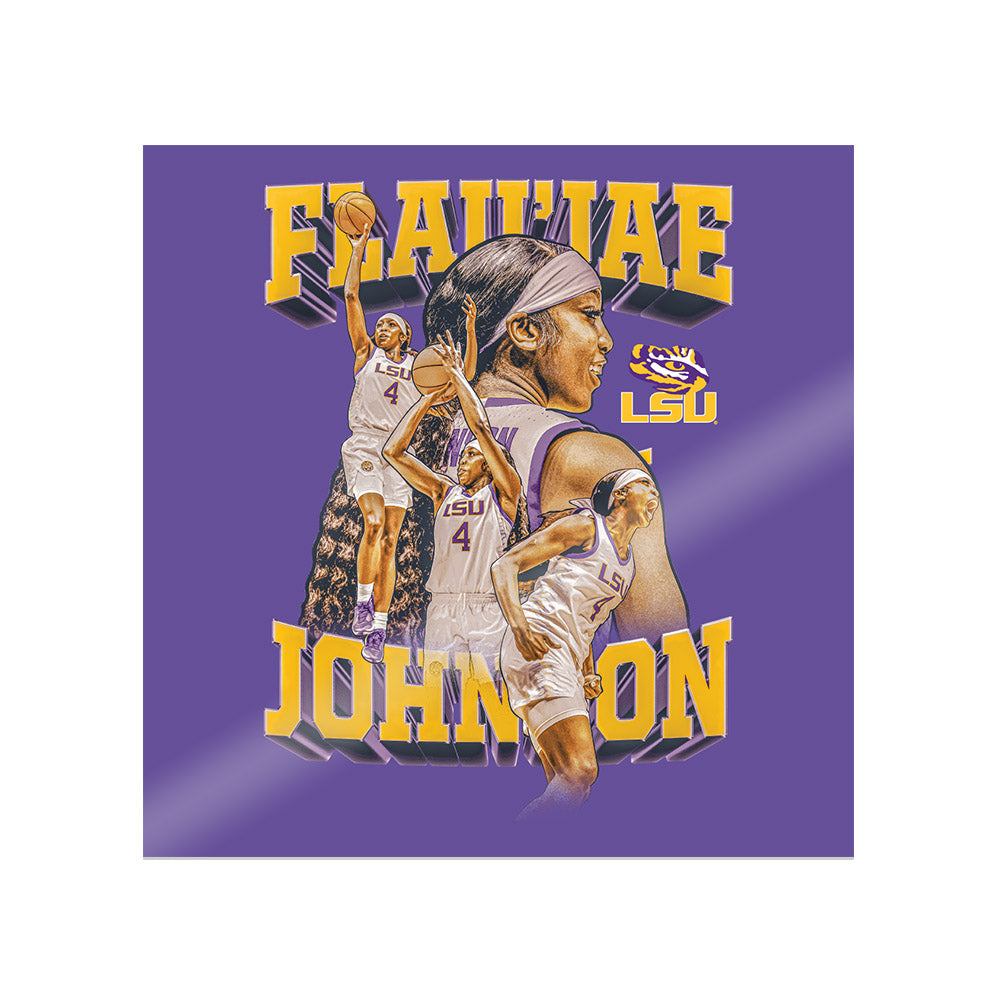 LSU - NCAA Women's Basketball : Flaujae Johnson - Collage Sticker-0