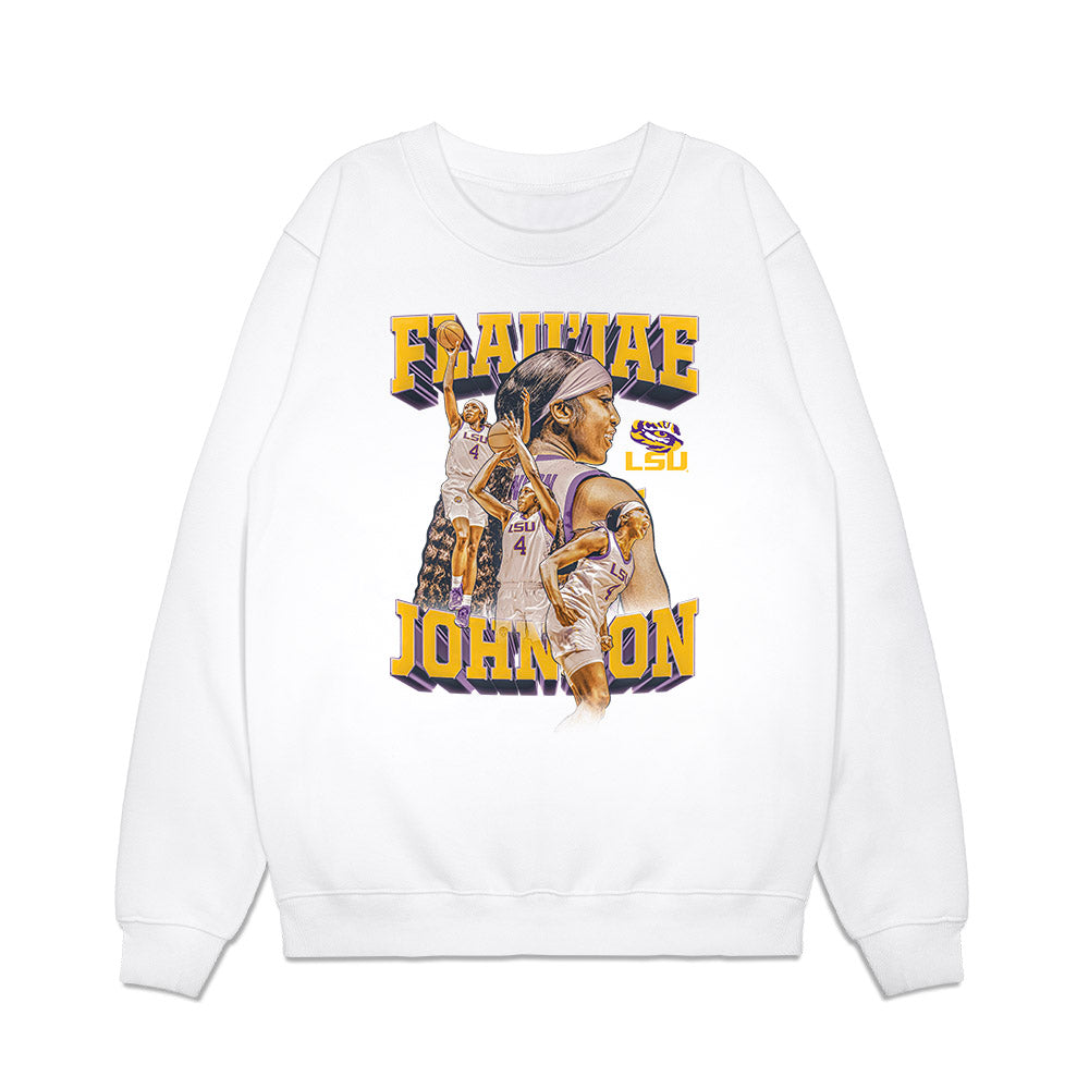 LSU - NCAA Women's Basketball : Flaujae Johnson - Collage Premium Crewneck Sweatshirt-0