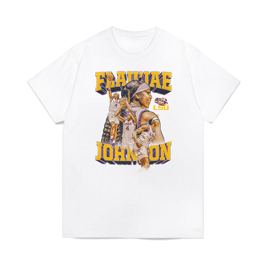 LSU - NCAA Women's Basketball : Flaujae Johnson - Collage Premium T-Shirt-0