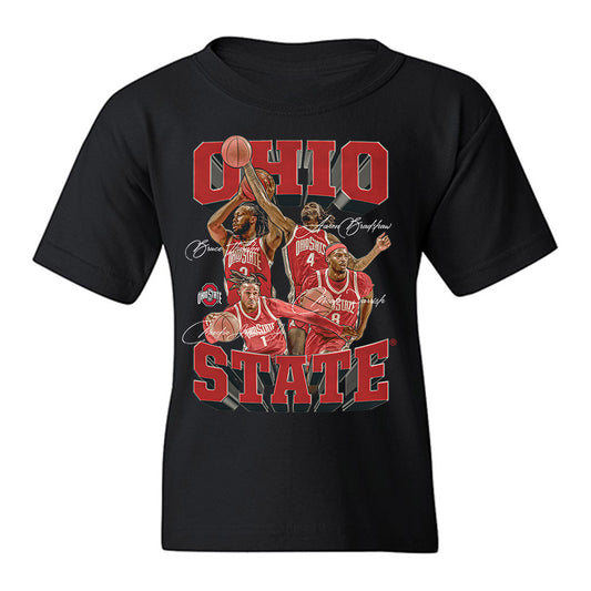 Ohio State - NCAA Men's Basketball : - Team Collage Youth T-Shirt-0