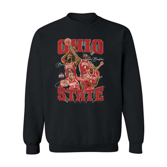 Ohio State - NCAA Men's Basketball : - Team Collage Crewneck Sweatshirt-0