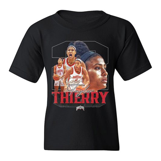 Ohio State - NCAA Women's Basketball : Taylor Thierry - Youth T-Shirt-0