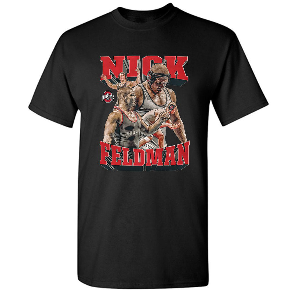 Ohio State - NCAA Wrestling : Nick Feldman - T-Shirt-0