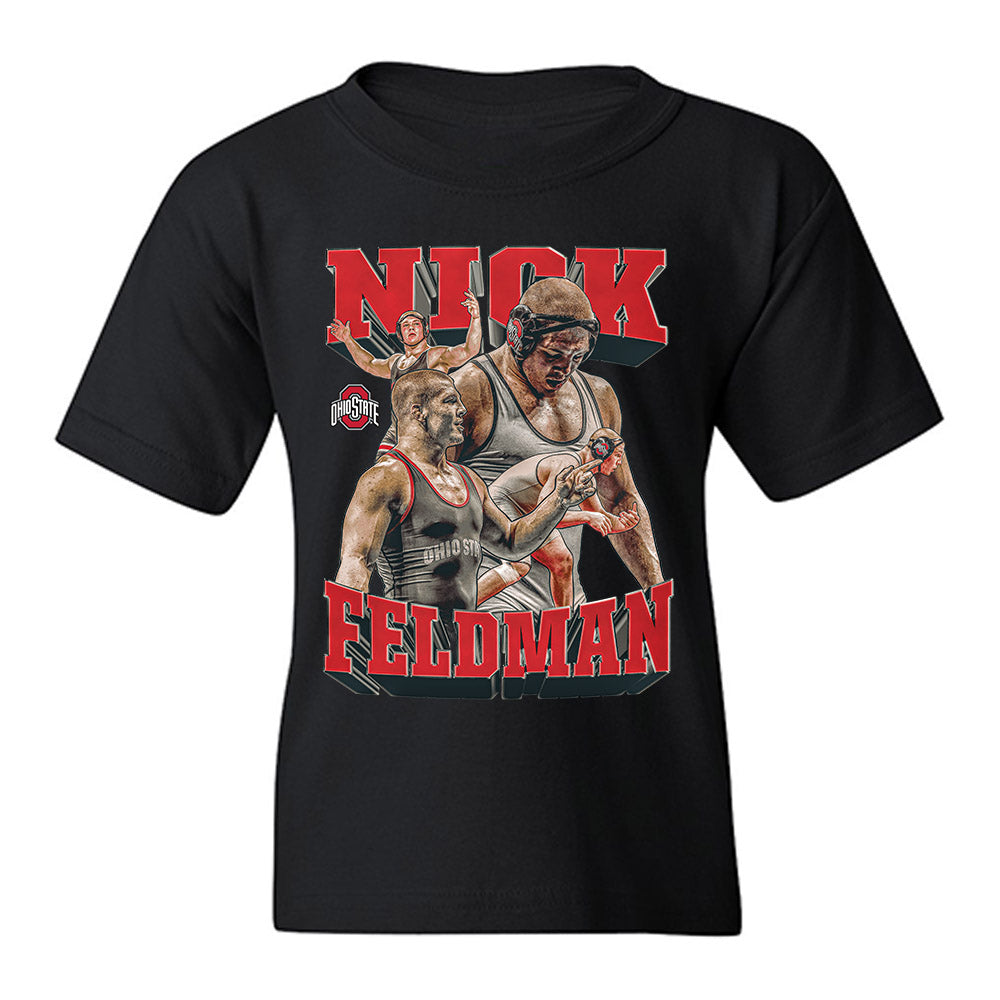 Ohio State - NCAA Wrestling : Nick Feldman - Youth T-Shirt-0