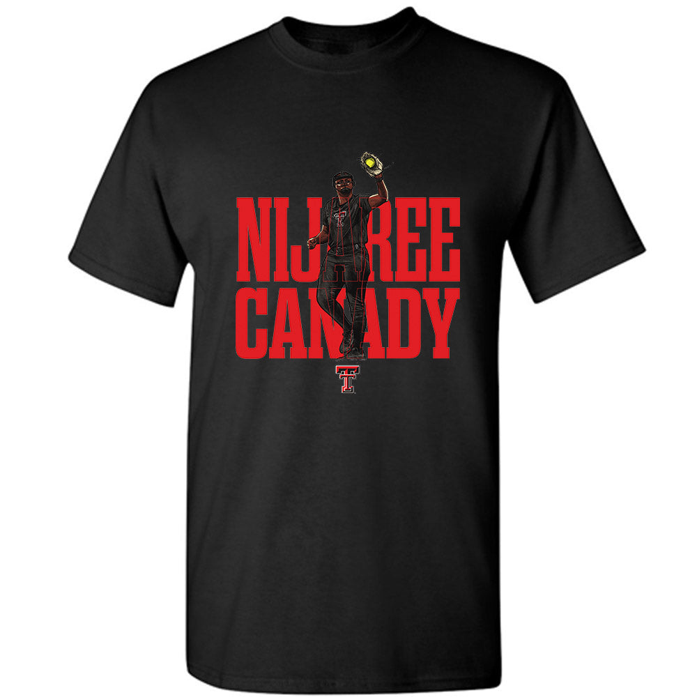 Texas Tech - NCAA Softball : NiJaree Canady - Player Caricature T-Shirt-0