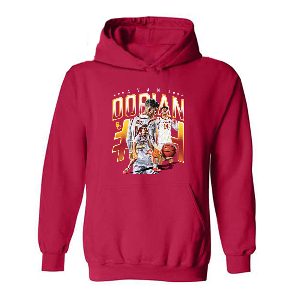 USC - NCAA Men's Basketball : Avand Dorian - Hooded Sweatshirt-0