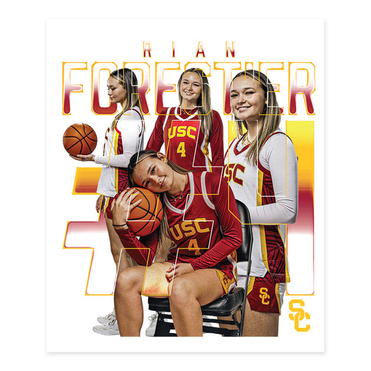 USC - NCAA Women's Basketball : Rian Forestier - Player Collage Poster 20x24-0