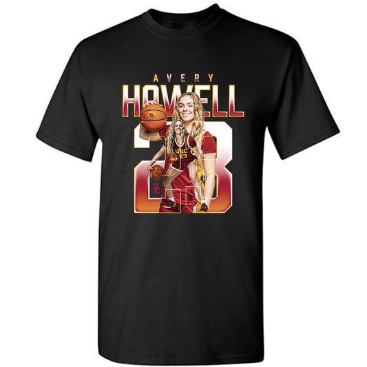 USC - NCAA Women's Basketball : Avery Howell - Player Collage T-Shirt-0