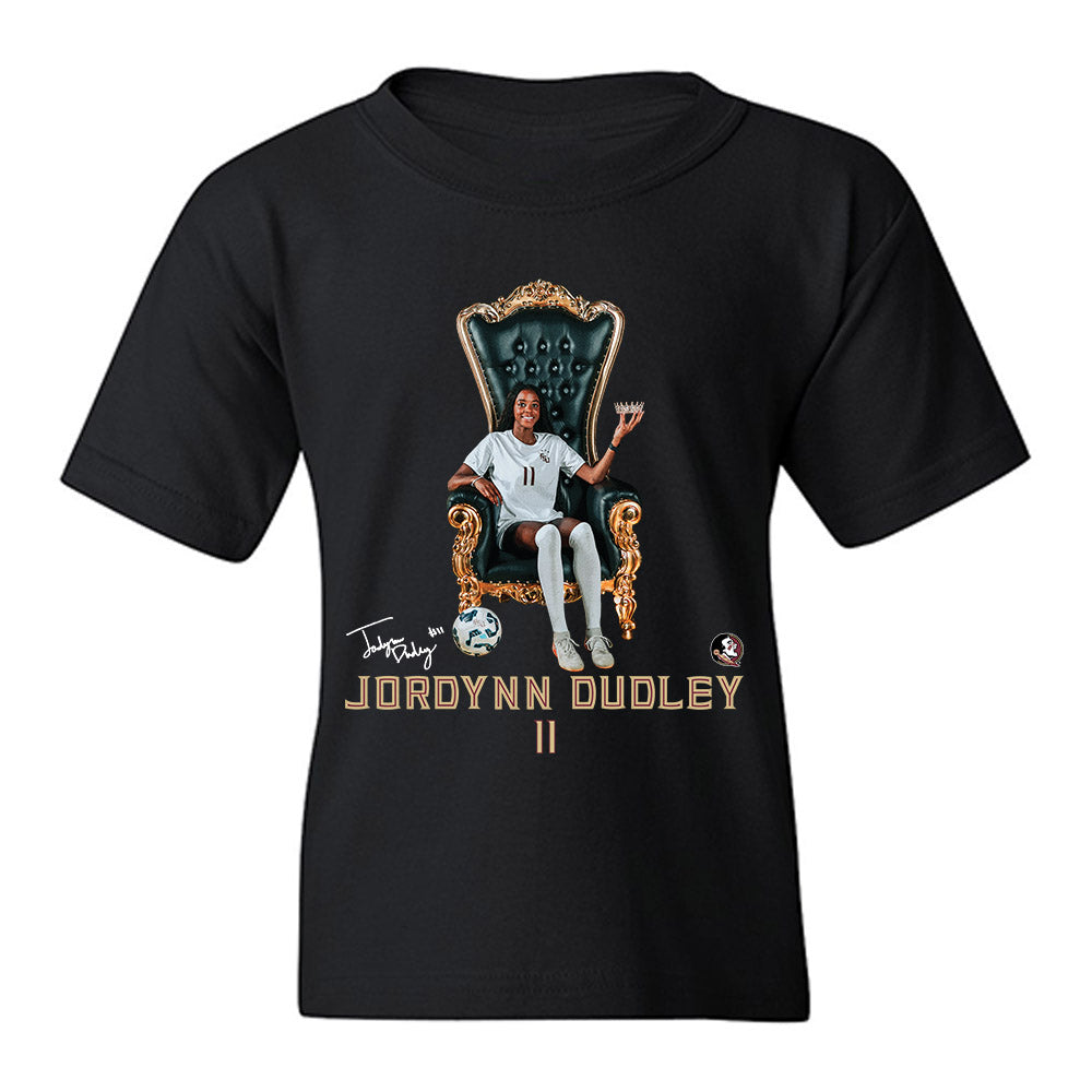 FSU - NCAA Women's Soccer : Jordynn Dudley - Queen Apparel Youth T-Shirt-0