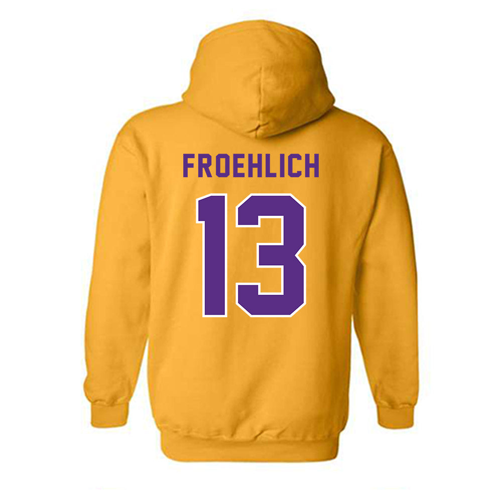 LSU - NCAA Women's Volleyball : AC Froehlich - Classic Shersey Hooded Sweatshirt-1