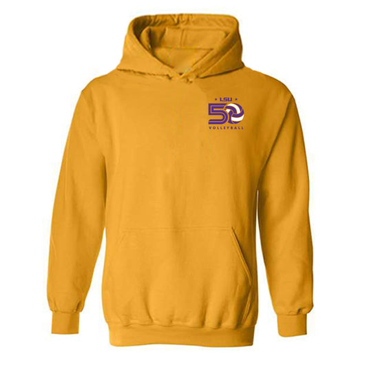LSU - NCAA Women's Volleyball : Sanaa Donaie - Classic Shersey Hooded Sweatshirt-0