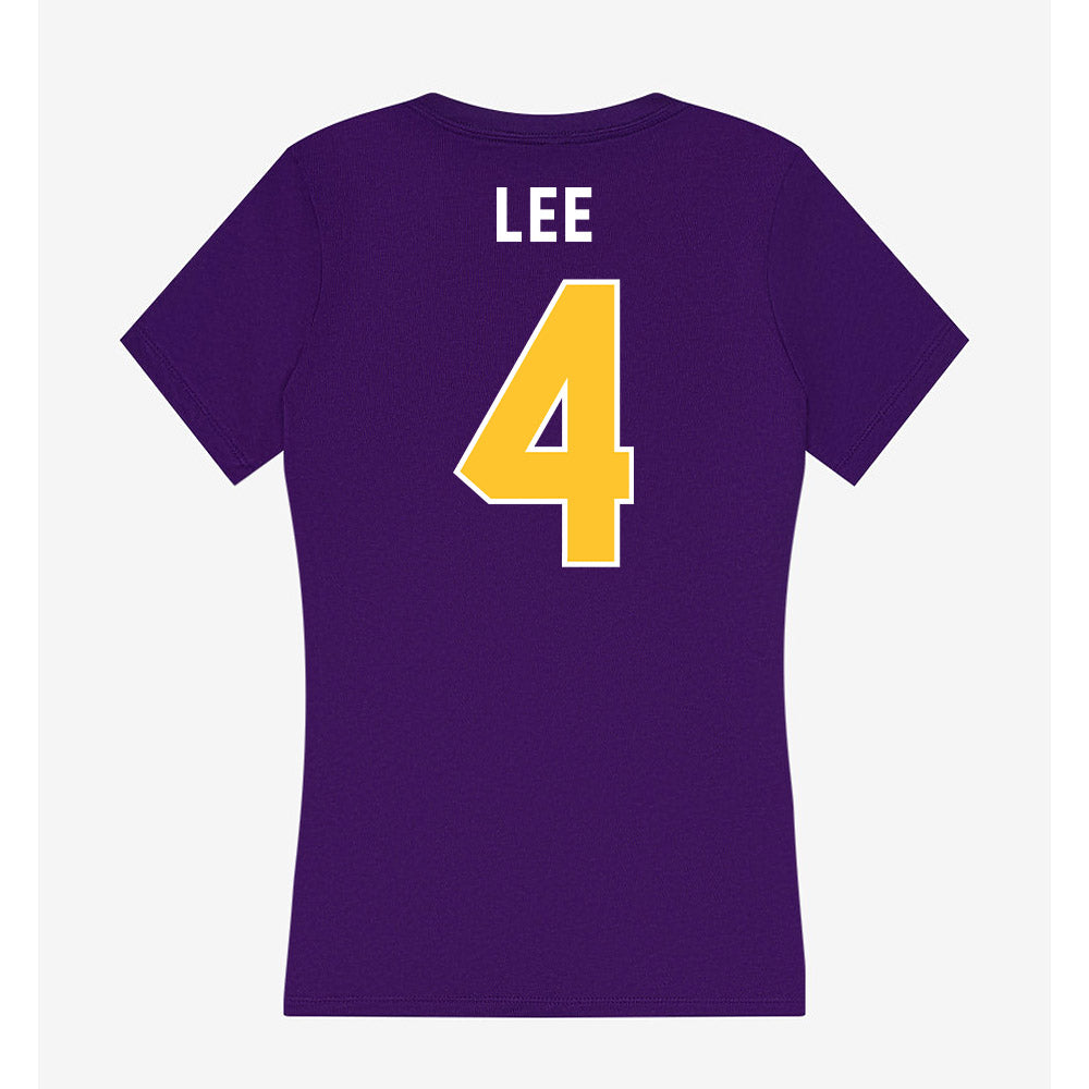 LSU - NCAA Women's Volleyball : Angie Lee - Women's V-Neck T-Shirt-1