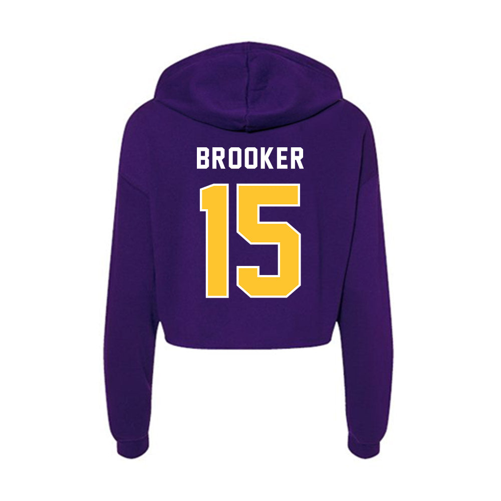 LSU - NCAA Women's Volleyball : Lauren Brooker - Women's Crop Fleece Hoodie-1