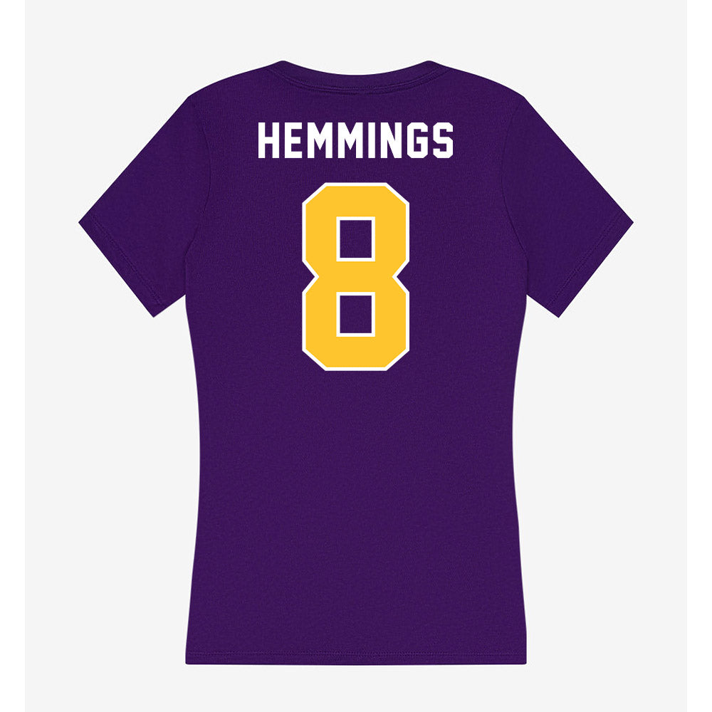 LSU - NCAA Women's Volleyball : Ella Hemmings - Women's V-Neck T-Shirt-1