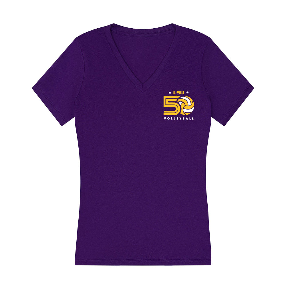 LSU - NCAA Women's Volleyball : Angie Lee - Women's V-Neck T-Shirt-0