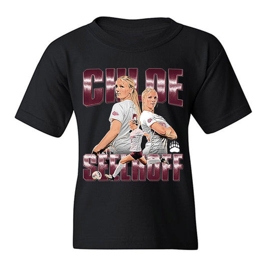Montana - NCAA Women's Soccer : Chloe Seelhoff - Player Collage Youth T-Shirt-0