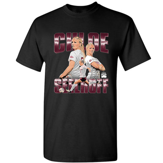 Montana - NCAA Women's Soccer : Chloe Seelhoff - Player Collage T-Shirt-0