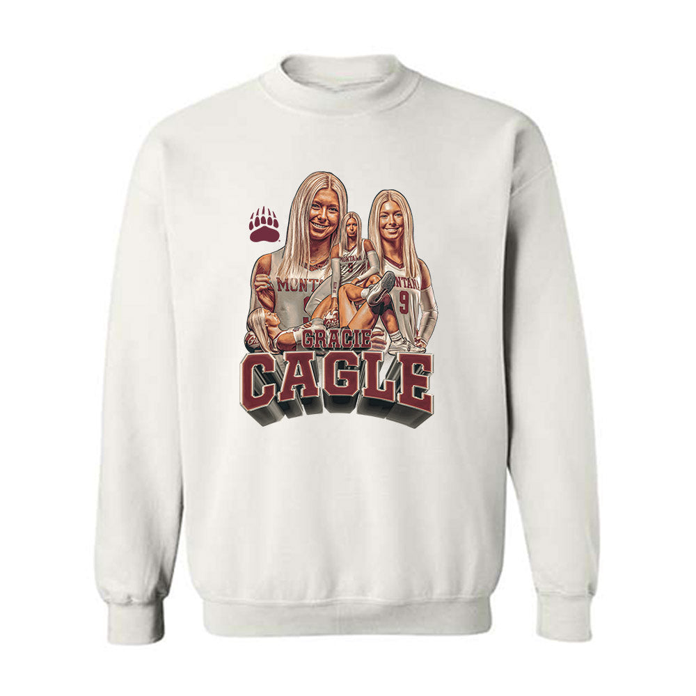 Montana - NCAA Women's Volleyball : Gracie Cagle - Player Collage Crewneck Sweatshirt-0