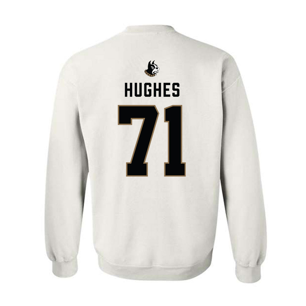 Wofford - NCAA Football : Quincy Hughes - Classic Shersey Crewneck Sweatshirt-1