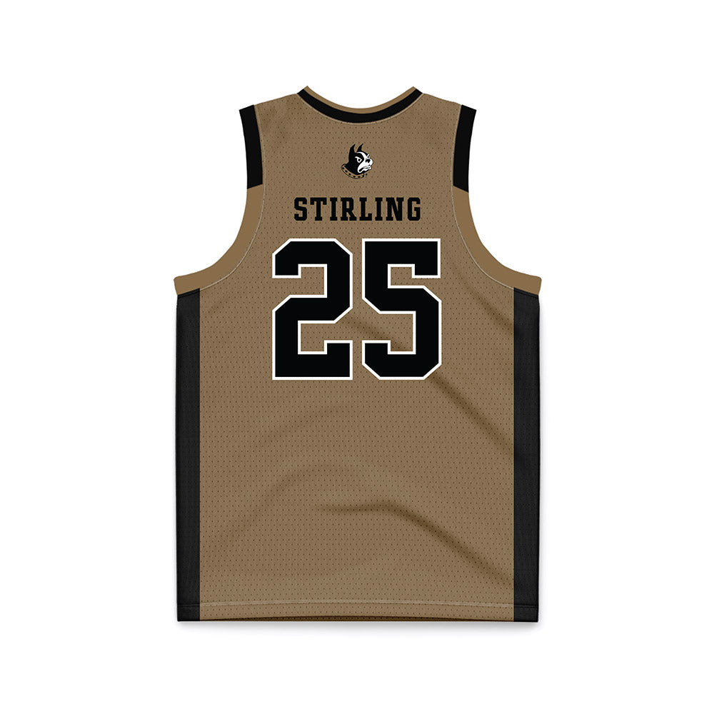 Wofford - NCAA Men's Basketball : Rex Stirling - Old Gold Basketball Jersey-1