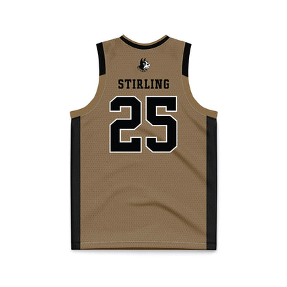 Wofford - NCAA Men's Basketball : Rex Stirling - Old Gold Basketball Jersey-1