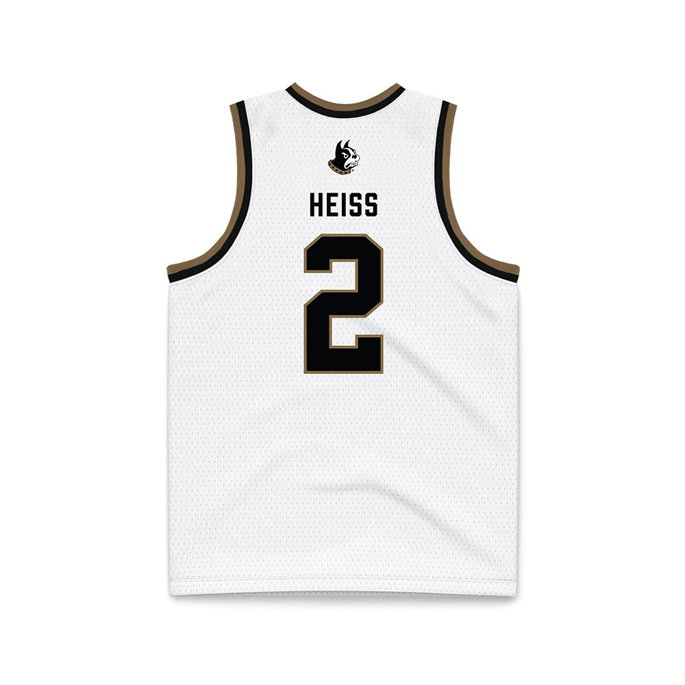 Wofford - NCAA Women's Basketball : Maddie Heiss - White Basketball Jersey-1