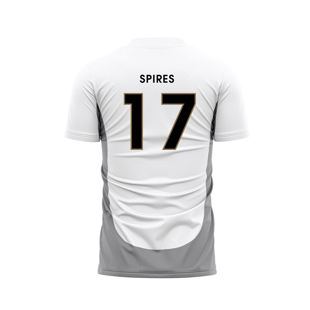 Wofford - NCAA Men's Soccer : Franklin Spires - White Soccer Jersey-1