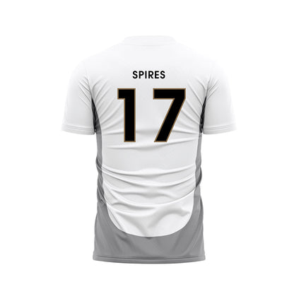 Wofford - NCAA Men's Soccer : Franklin Spires - White Soccer Jersey-1