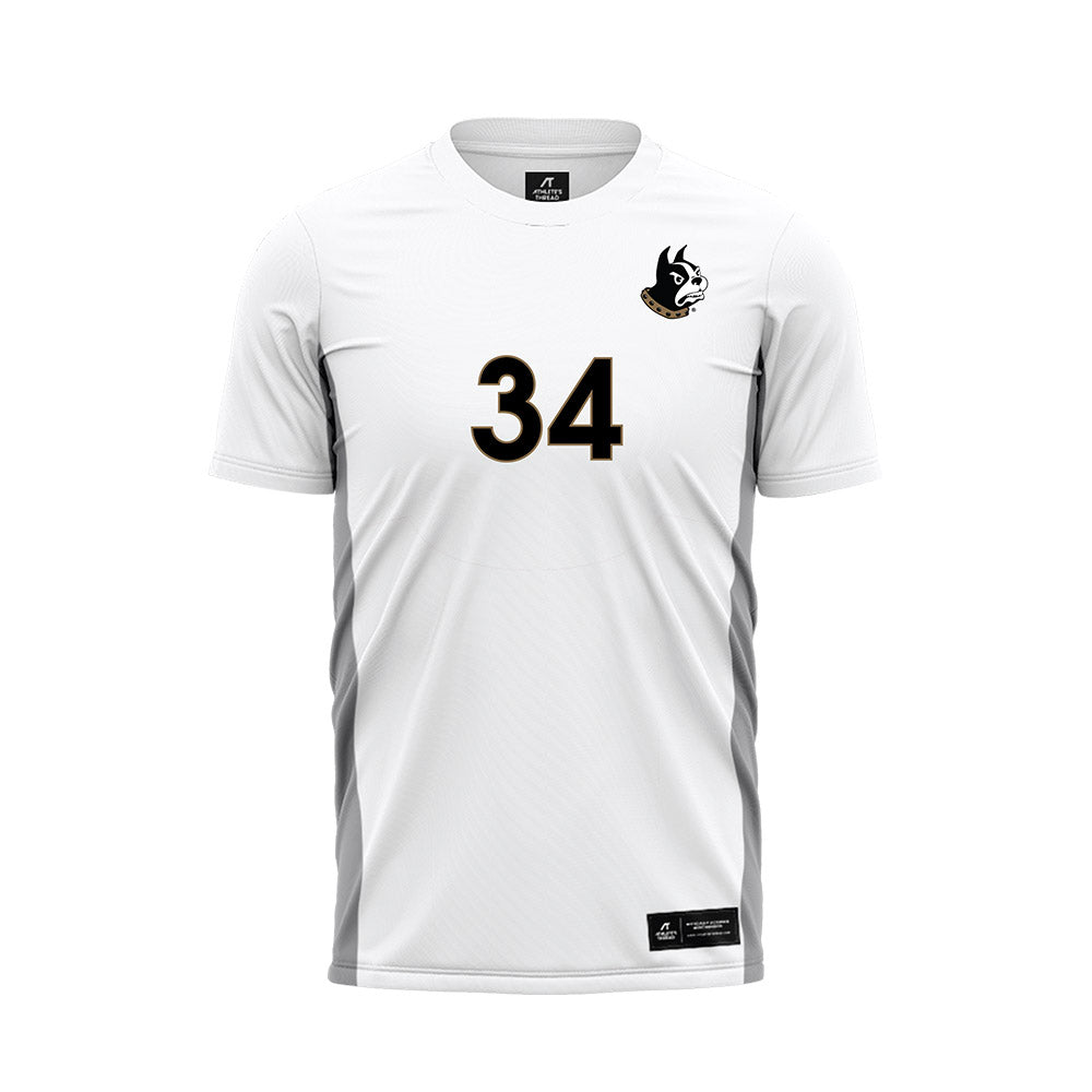  - NCAA Men's Soccer : Elliot Auderieth - White Soccer Jersey-0