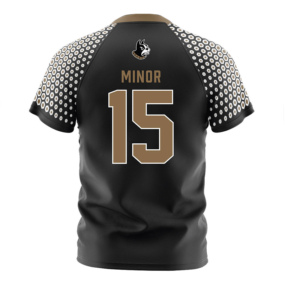Wofford - NCAA Women's Soccer : Delaney Minor - Black Soccer Jersey-1