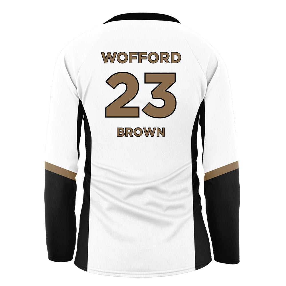 Wofford - NCAA Women's Volleyball : Bradley Brown - White Volleyball Jersey-1
