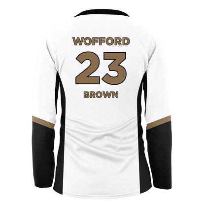Wofford - NCAA Women's Volleyball : Bradley Brown - White Volleyball Jersey-1