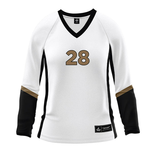 Wofford - NCAA Women's Volleyball : Anna Adcock - White Volleyball Jersey-0
