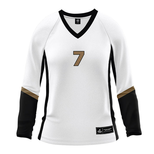 Wofford - NCAA Women's Volleyball : Bri Mahoney - White Volleyball Jersey-0