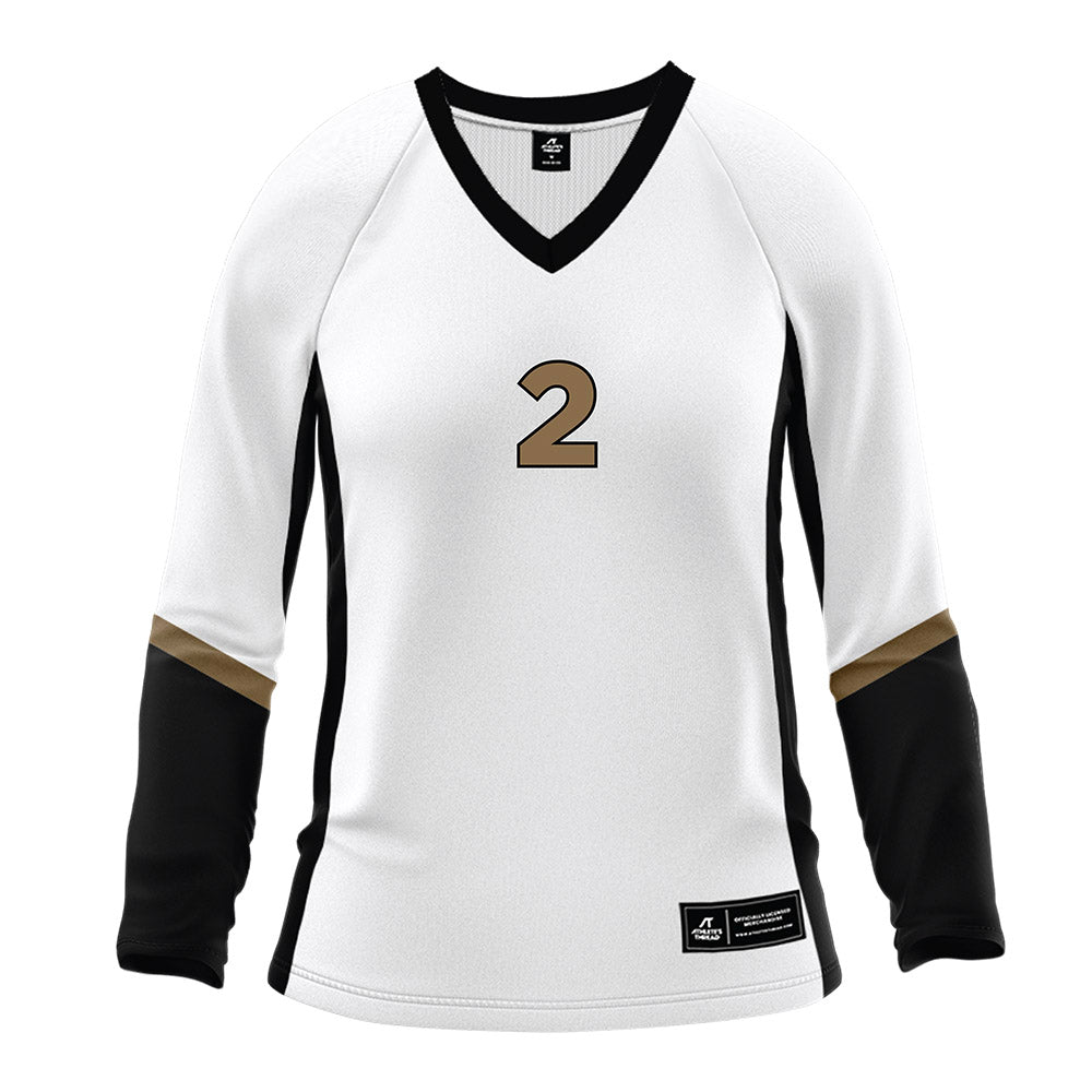 Wofford - NCAA Women's Volleyball : Emily Normand - White Volleyball Jersey-0