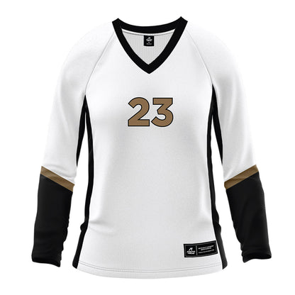 Wofford - NCAA Women's Volleyball : Bradley Brown - White Volleyball Jersey-0