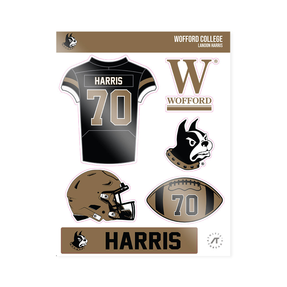 Wofford - NCAA Football : Landon Harris - Sticker Sheet-0