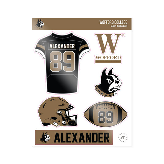 Wofford - NCAA Football : Colby Alexander - Sticker Sheet-0