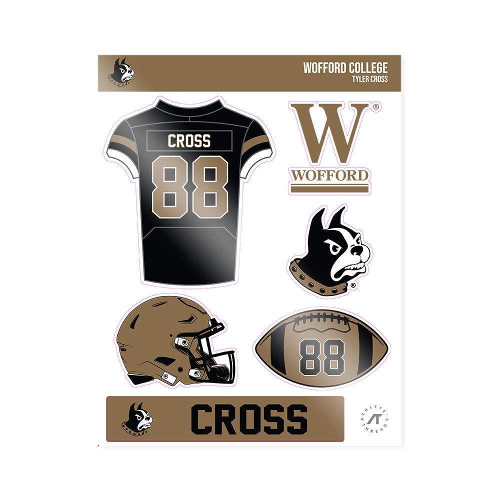 Wofford - NCAA Football : Tyler Cross - Sticker Sheet-0