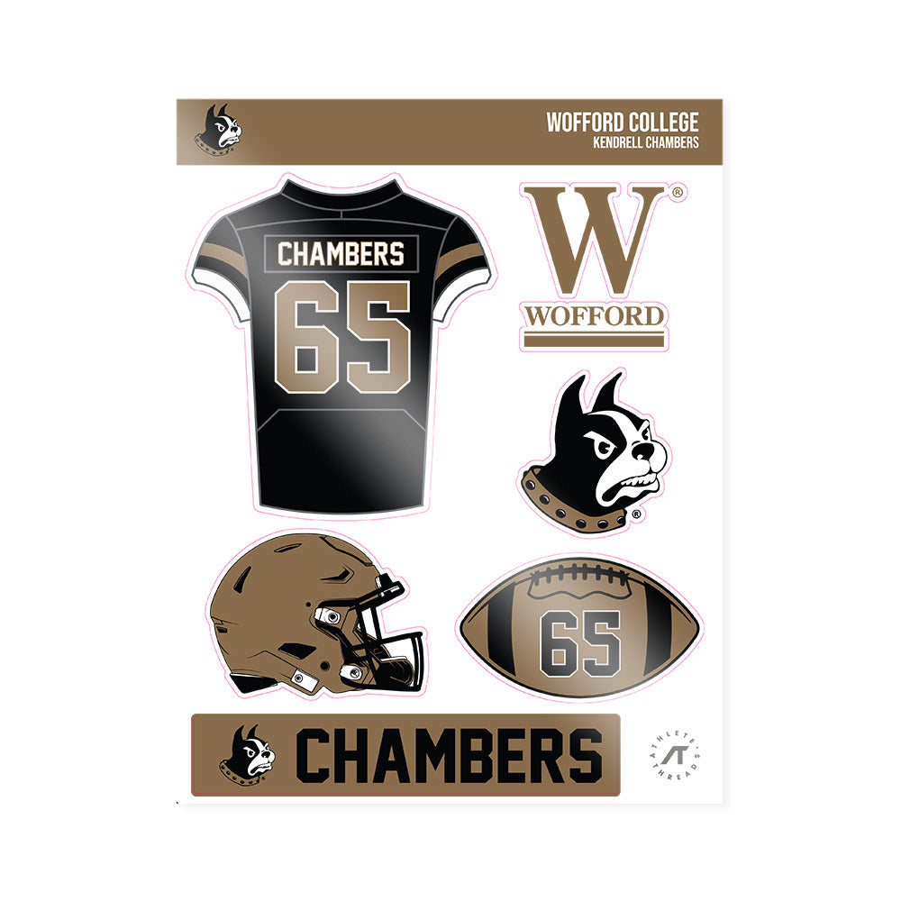 Wofford - NCAA Football : Kendrell Chambers - Sticker Sheet-0
