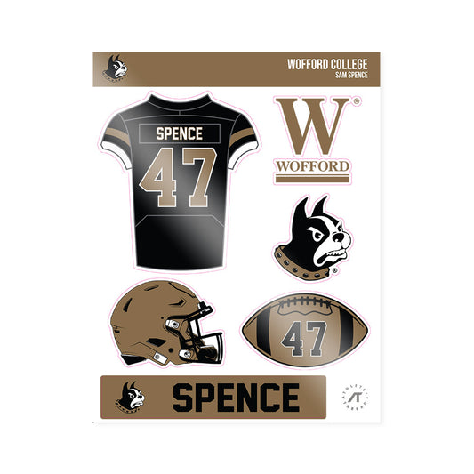 Wofford - NCAA Football : Sam Spence - Sticker Sheet-0
