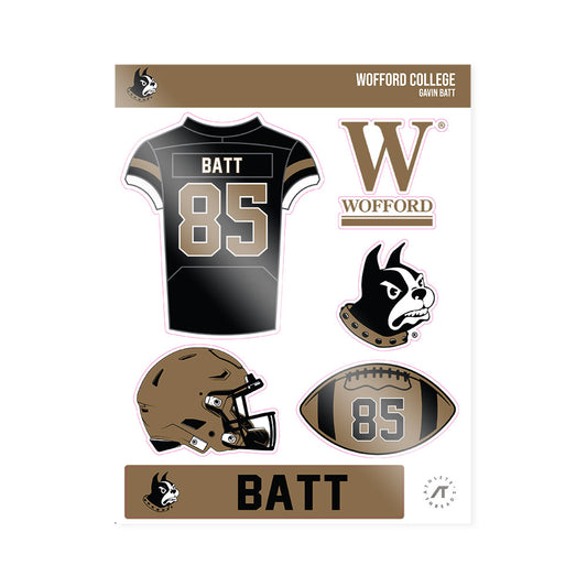Wofford - NCAA Football : Gavin Batt - Sticker Sheet-0