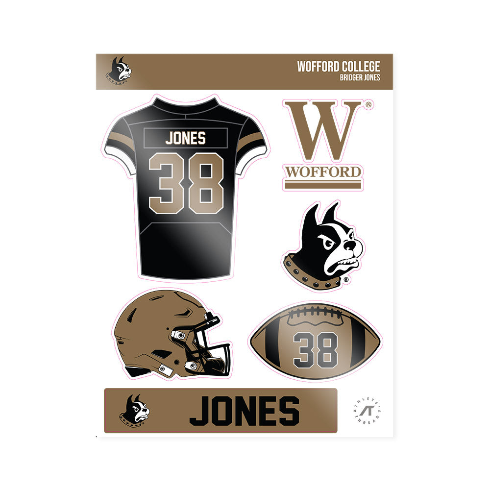 Wofford - NCAA Football : Bridger Jones - Sticker Sheet-0